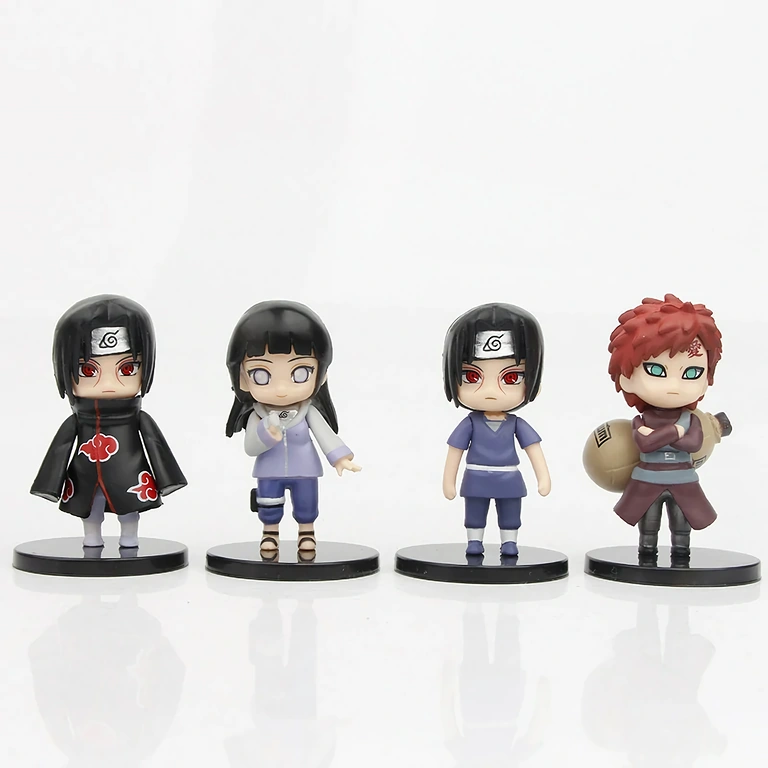 Mini figurine Naruto per decorazione o collezione Set decorativo Naruto Shippuden con figurine piccole per vetrine e scrivania