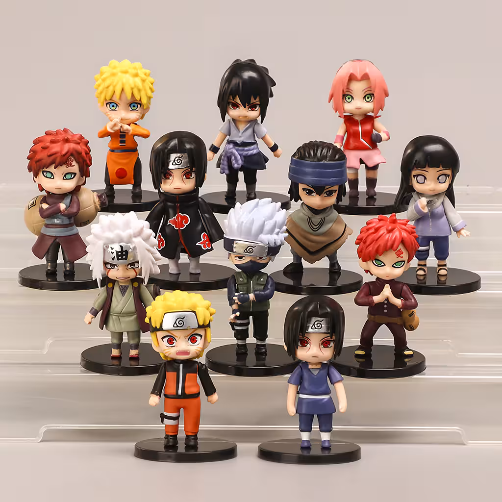Set 12 figure Naruto Shippuden – giocattoli manga anime da collezione, regalo perfetto per fan