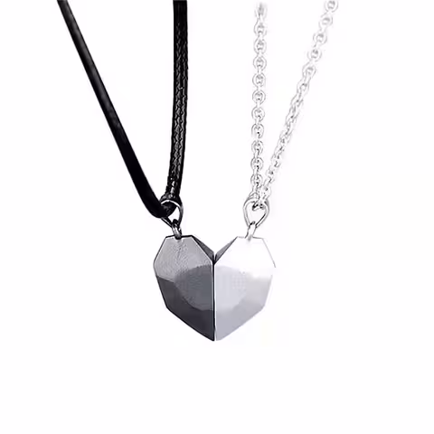 Collane magnetiche di coppia BFF – ciondoli a cuore magnetico, regalo per fidanzato/fidanzata