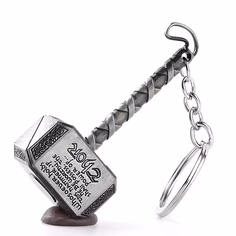 Portachiavi martello di Thor – pendente Mjolnir, il martello leggendario del dio del tuono