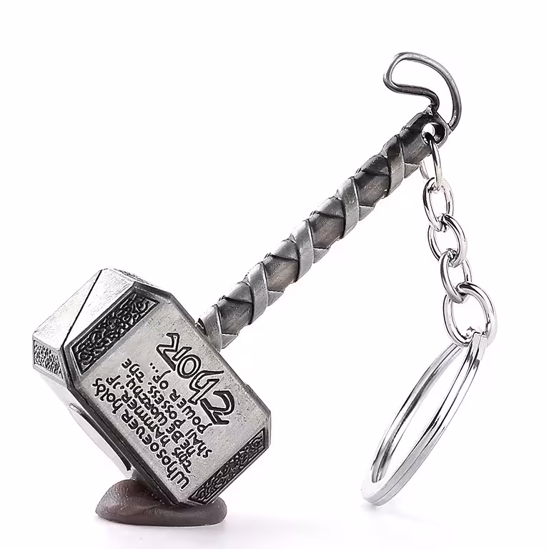 Portachiavi martello di Thor – pendente Mjolnir, il martello leggendario del dio del tuono