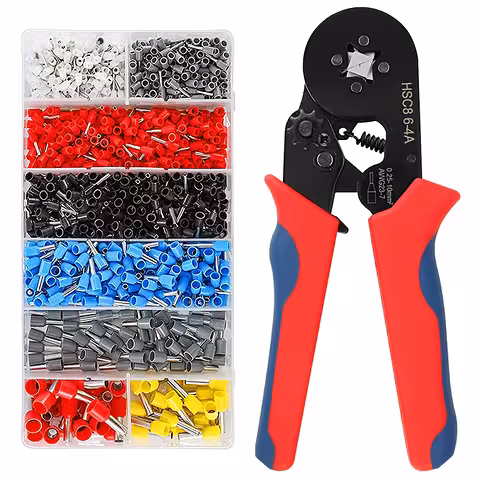 Pinza crimpatrice automatica con 1200 terminali – set professionale per crimpare cavi elettrici