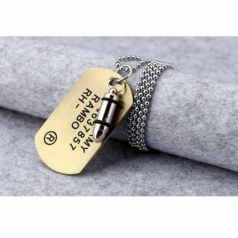 Dog tag in acciaio inox, aspetto professionale e resistente