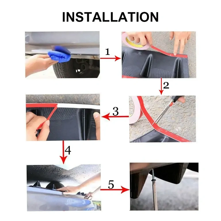 Spoiler paraurti posteriore compatibilità universale Spoiler universale per paraurti posteriore, facile da montare e regolare