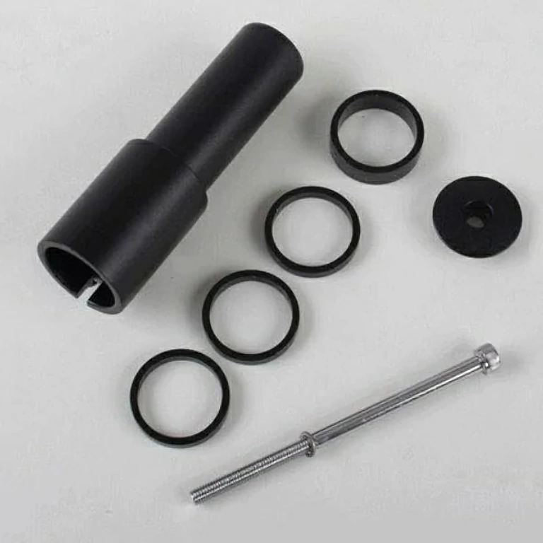 Prolunga nera in alluminio manubrio – montaggio facile Rialzo tubo manubrio in lega nera – compatibile universalmente