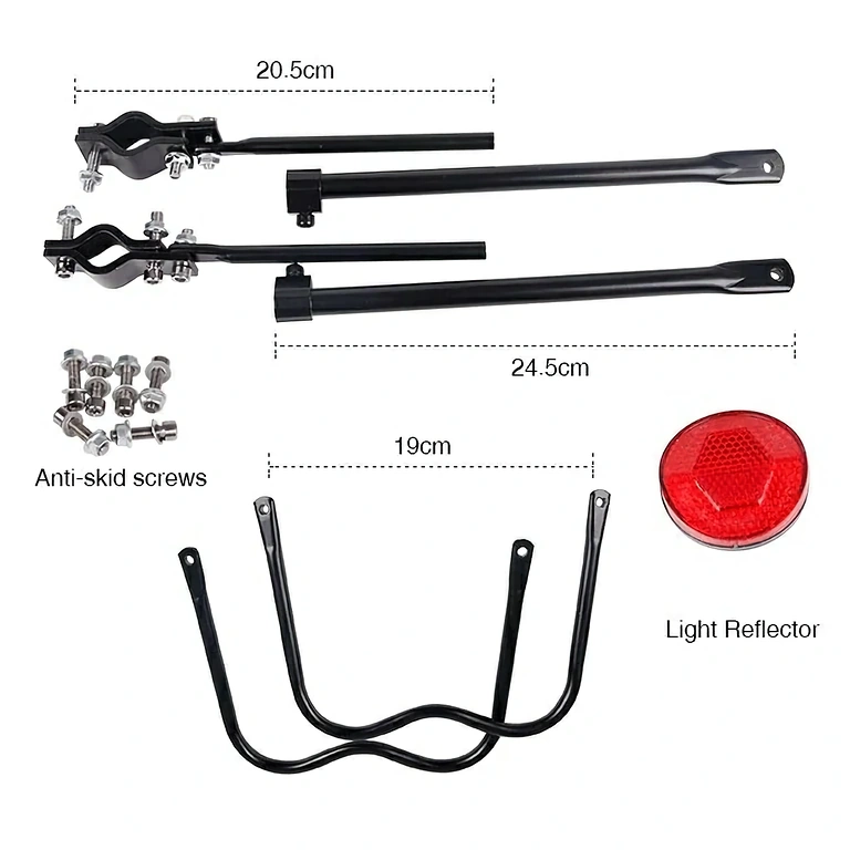 Supporto bagagli bicicletta con sistema a morsetti e viti Portapacchi per bicicletta con montaggio rapido sul tubo sella