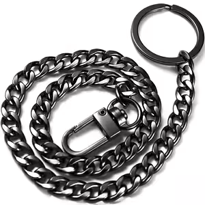 Catena pantaloni unisex – accessorio metallico nero per jeans, bambini e adulti