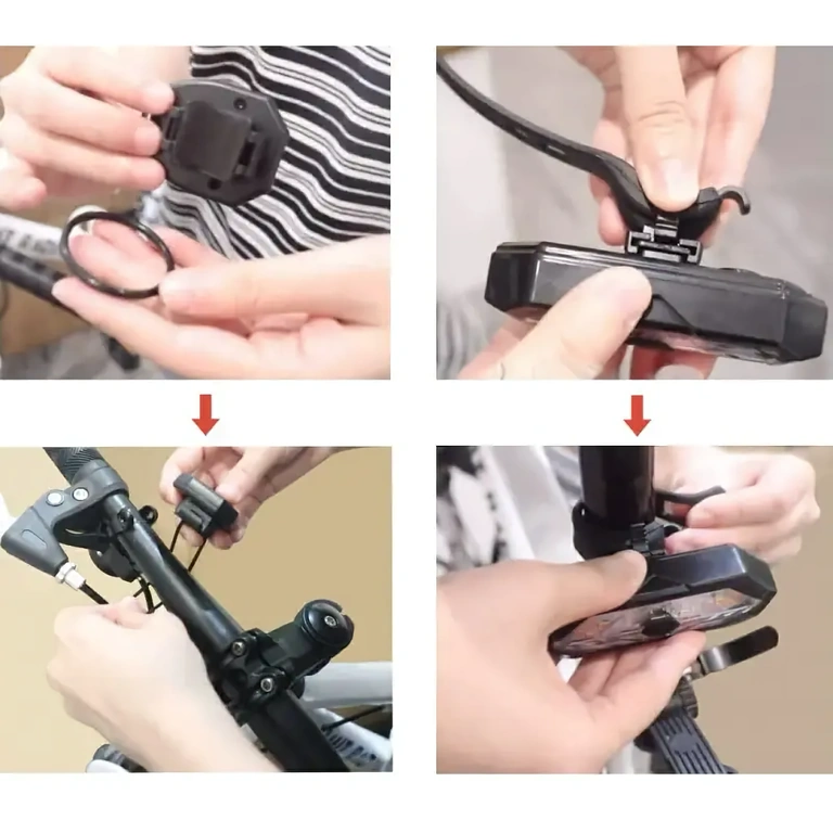 Luce posteriore bicicletta con telecomando Segnalatore posteriore per bicicletta con comando a distanza