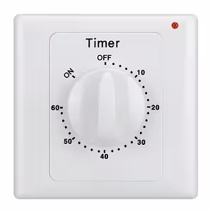 Interruttore elettrico con timer 1–60 minuti – Timer meccanico per ventilatore, luce, bagno, elettrodomestici