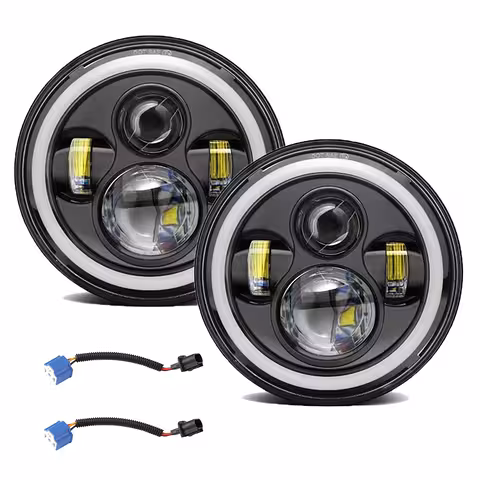 Faro rotondo LED 7 pollici per Jeep Wrangler, Suzuki Samurai, Nissan Patrol – Illuminazione auto e moto ad alte prestazioni