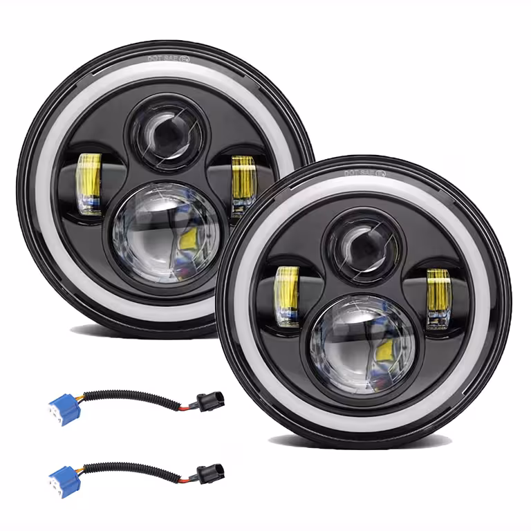 Faro rotondo LED 7 pollici per Jeep Wrangler, Suzuki Samurai, Nissan Patrol – Illuminazione auto e moto ad alte prestazioni