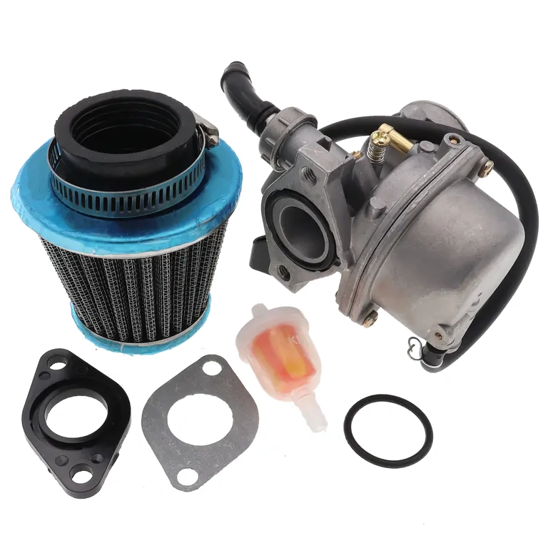 Kit sostituzione carburatore ATV 70cc Carburatore con starter manuale per ATV 70cc, filtro aria e guarnizioni incluse