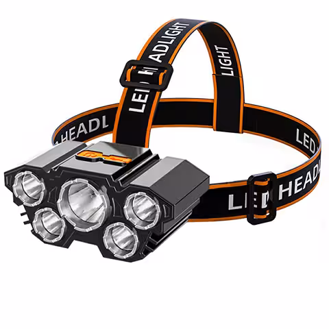 Lampada frontale LED professionale con batteria ricaricabile – Potente e a lunga autonomia per pesca e campeggio