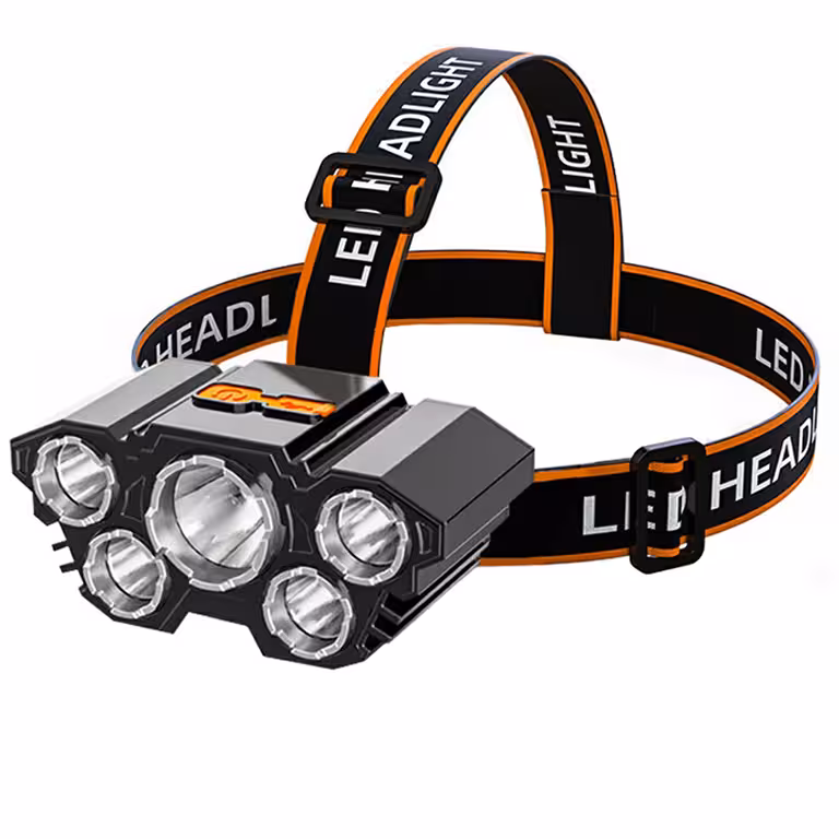 Lampada frontale LED professionale con batteria ricaricabile – Potente e a lunga autonomia per pesca e campeggio