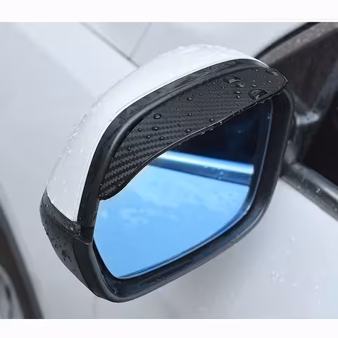 Parapioggia specchietti auto in carbonio – Protezione laterale flessibile con nastro adesivo 3M
