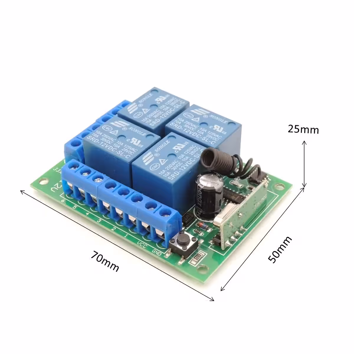 Relè con telecomando per controllo porte garage, cancelli e automazioni