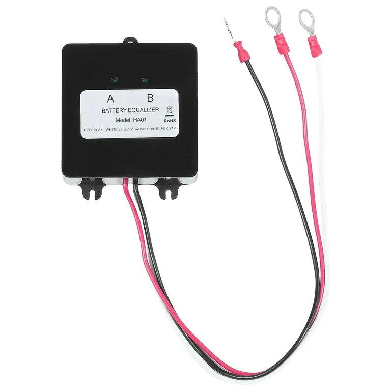 Schema di collegamento per equalizzatore batterie 12V in sistemi 24V 36V 48V