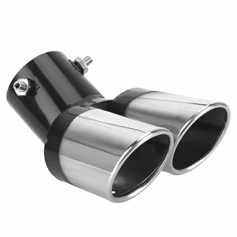 Terminale scarico doppio in acciaio inox universale – Compatibile BMW, Audi, VW