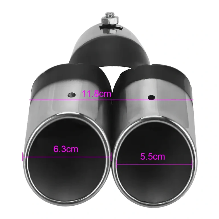 Terminale decorativo universale in acciaio inox per tubo di scarico