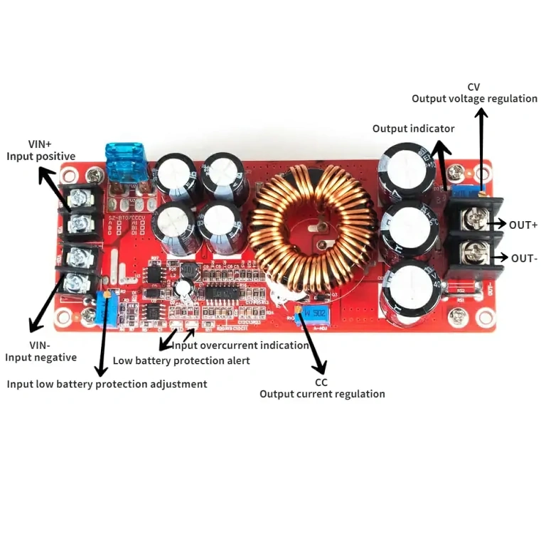 Modulo step-up con corrente costante 20A Convertitore con limitazione corrente, protezione sovracorrente e cortocircuito