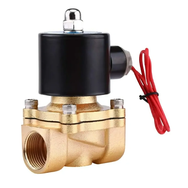 Elettrovalvola in ottone da 3/4 pollice con solenoide Valvola elettromagnetica in ottone, filetto 3/4 inch, per acqua