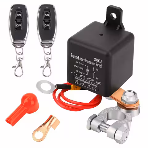 Interruttore generale batteria auto con telecomando 12V – Controllo remoto e protezione batteria 200A