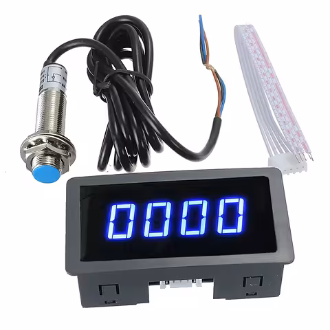 Tachimetro digitale con sensore Hall per trattore, tornio, mietitrebbia – 12V/24V, LED RPM