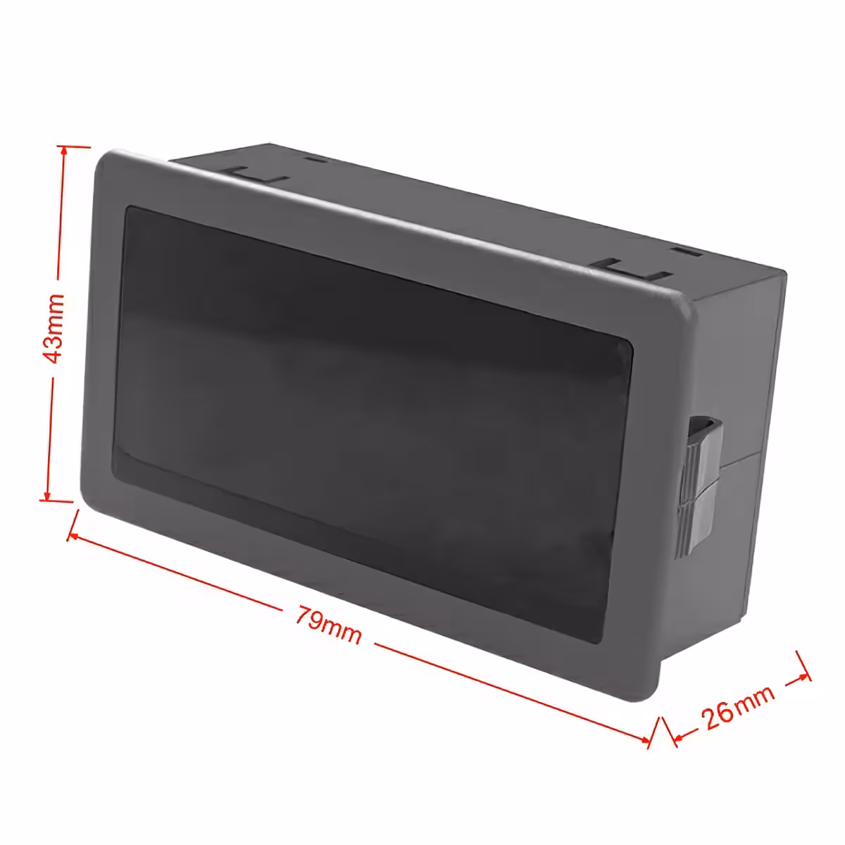 Immagine con dimensioni esterne del tachimetro elettronico