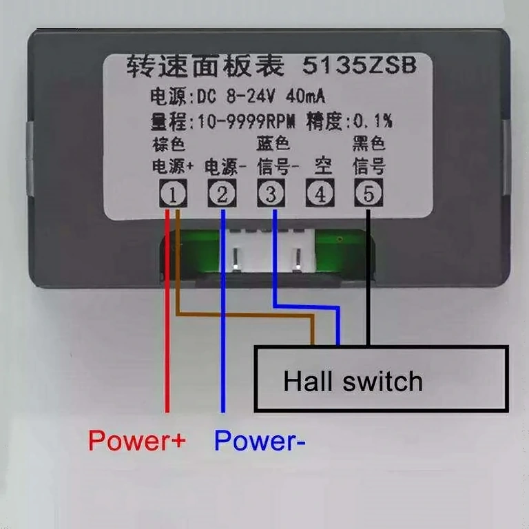 Schema di collegamento tachimetro e sensore Schema di montaggio e collegamento per tachimetro con sensore magnetico