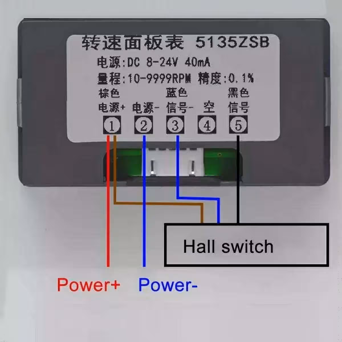 Schema di montaggio e collegamento per tachimetro con sensore magnetico