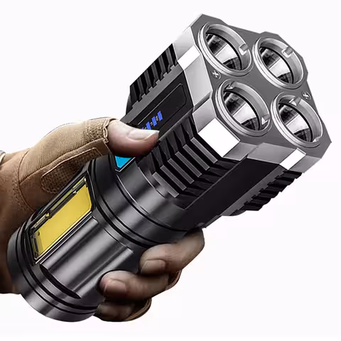 Torcia LED ricaricabile potente – Ideale per caccia, pesca e campeggio