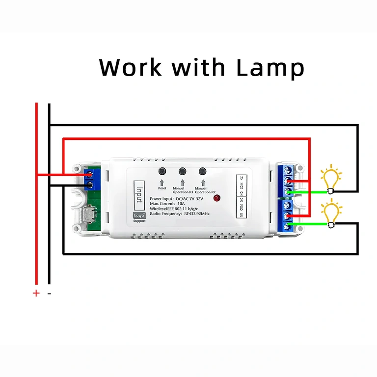 Schema montaggio e collegamento modulo relè intelligente WiFi
