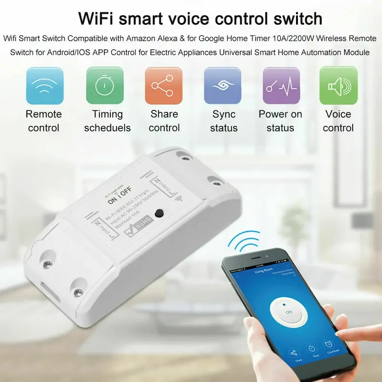 Modulo relè WiFi per casa intelligente, controllo smart