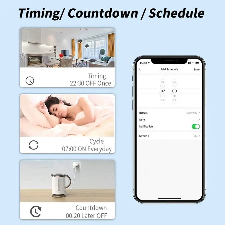 Presa intelligente con funzione programmazione per controllo automatico
