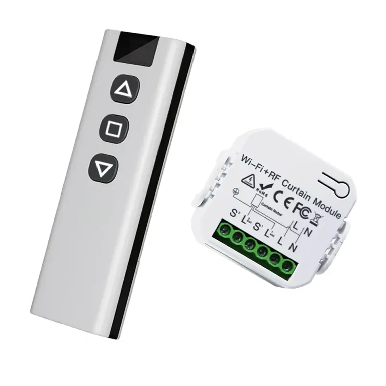 Dettaglio del telecomando intelligente per tende, tapparelle o veneziane