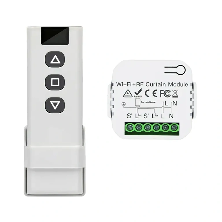 Vista frontale del modulo di commutazione wireless Tuya per controllo intelligente