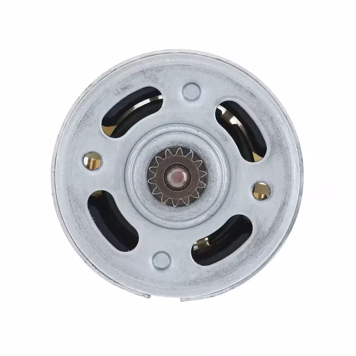 Vista frontale del motore RS550 GRS550VC con pignone ben visibile