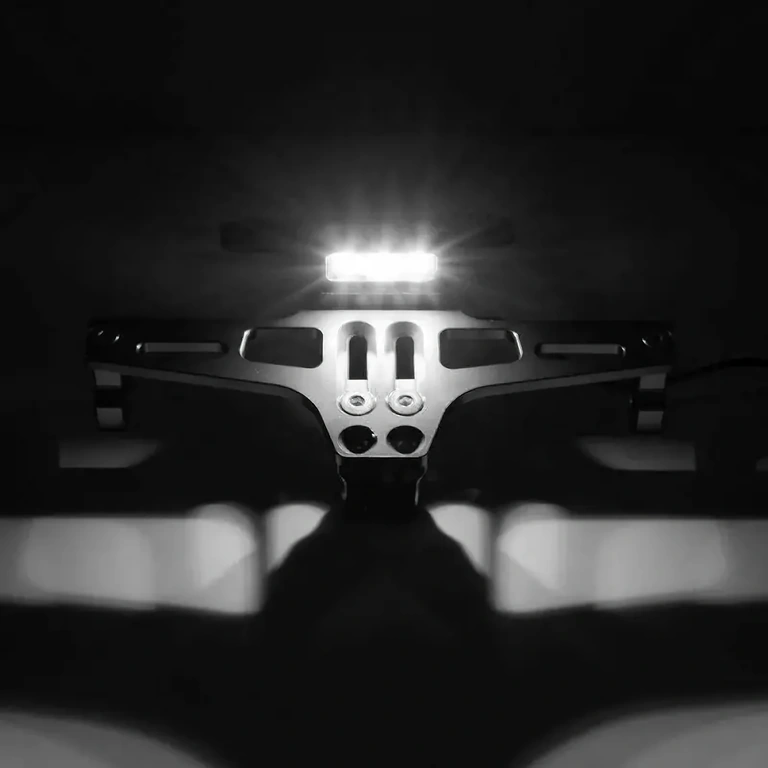 Supporto nero per targa moto Supporto targa moto nero, dal design moderno