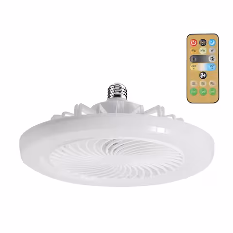 Ventilatore da Soffitto Bianco con Telecomando e Luce LED Dimmerabile – Interno & Terrazza