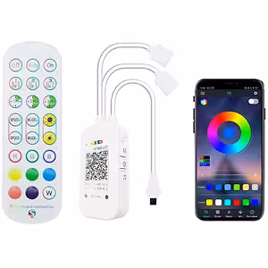 Controller Striscia LED RGB Smart WiFi Tuya con Telecomando, Dimmer e Controllo Musicale