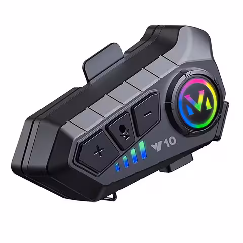 Interfono Bluetooth 5.3 per Casco Moto con Batteria 1000mAh e Lunga Autonomia
