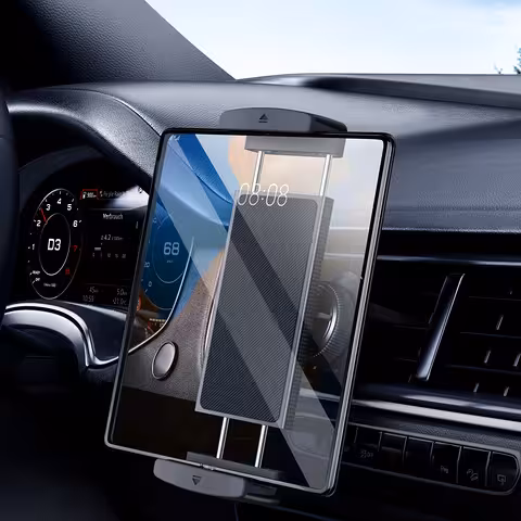 Supporto Tablet Auto Cruscotto 7-12 Pollici con Fissaggio alla Griglia di Ventilazione
