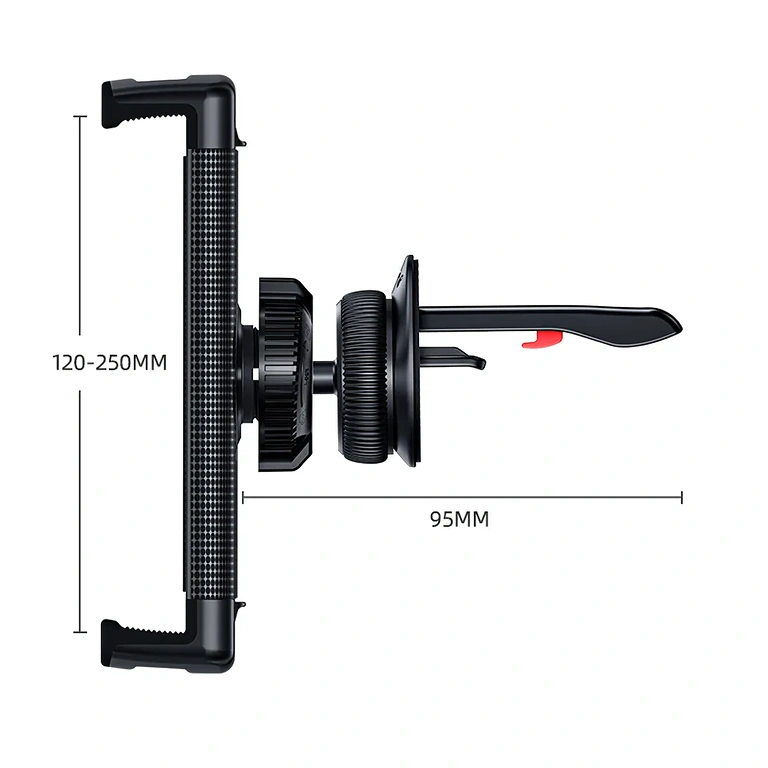 Supporto compatto e leggero per tablet, fissaggio su bocchetta aria