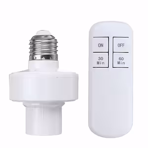 Portalampada E27 con Telecomando Wireless e Timer
