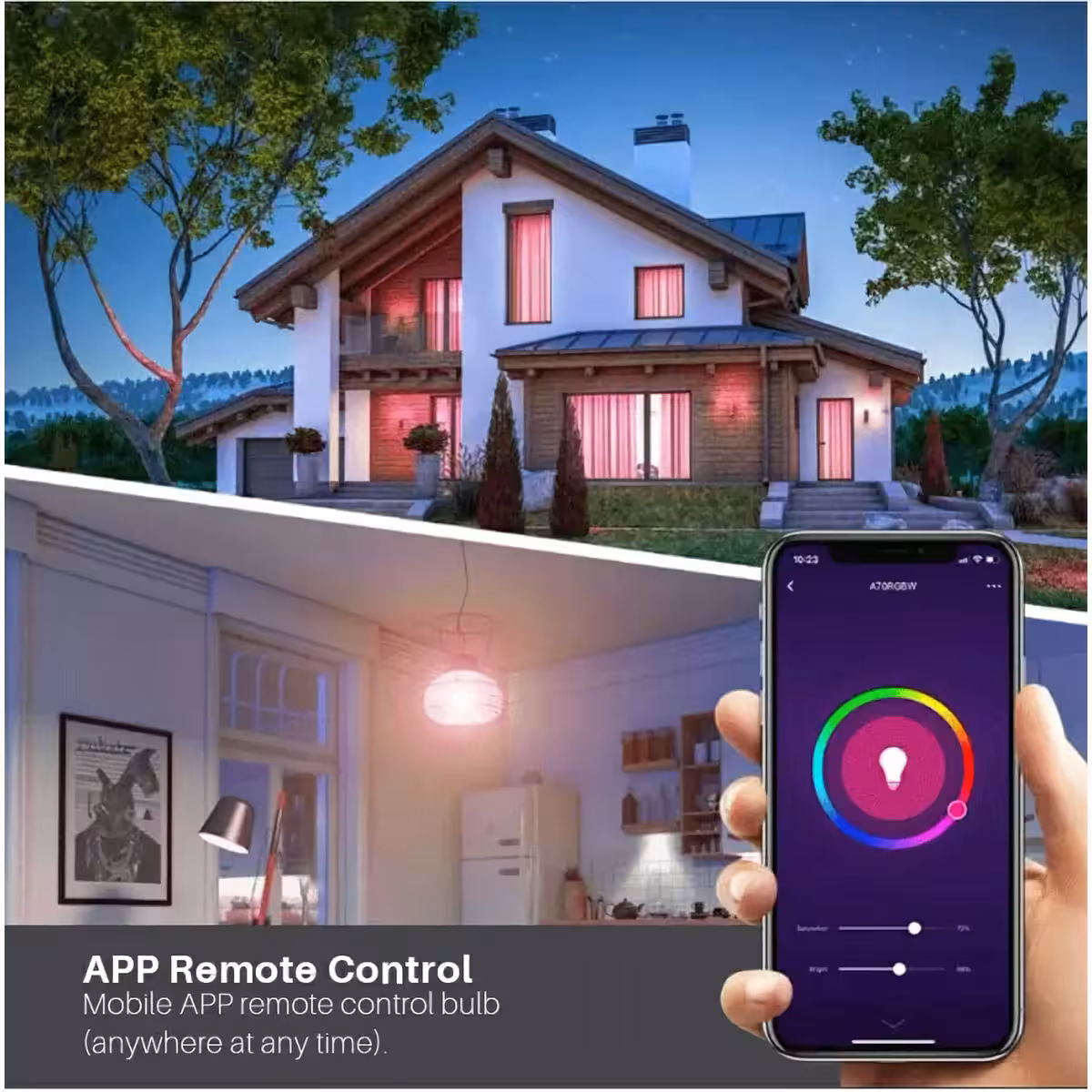 Lampadina LED RGB smart per atmosfera e risparmio energetico