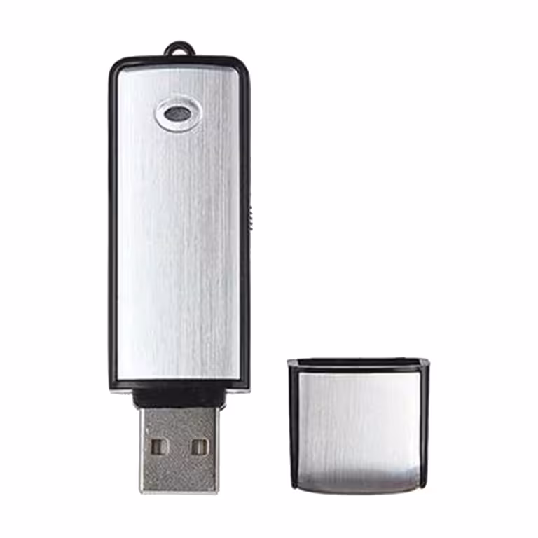 Chiavetta USB / Registratore Vocale Digitale 16GB con Microfono Sensibile e Batteria Ricaricabile – 160 Ore di Registrazione