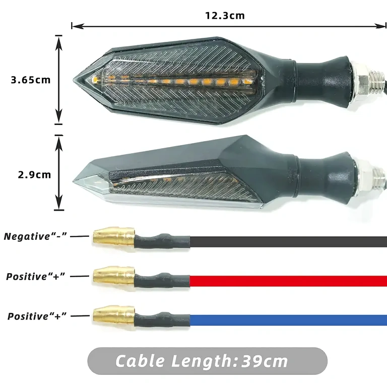 Indicatori con cavi nero, blu e rosso per collegamenti