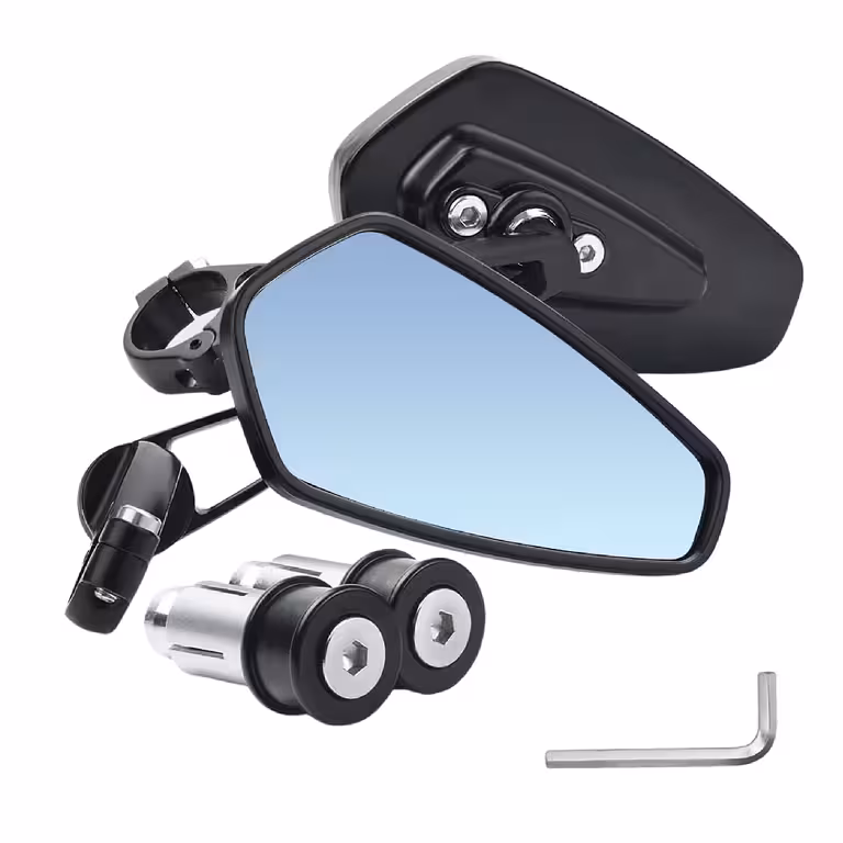 Specchietti Retrovisori Universali per Moto, ATV, Bici e Monopattino Elettrico – Alluminio Regolabile 360°