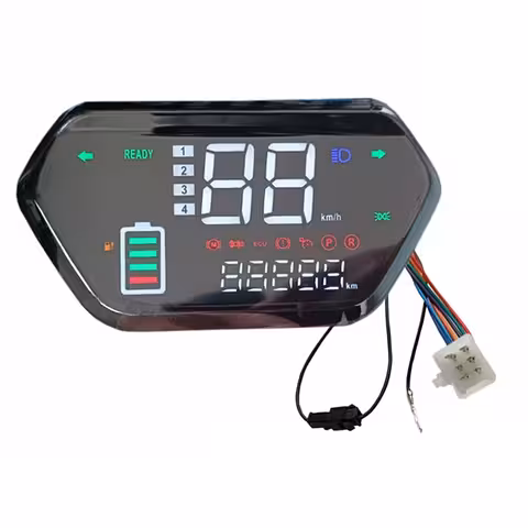 Display Digitale LCD per Monopattino, Bicicletta, Scooter Elettrico, Harley e CityCoco – Compatibile 48V, 60V, 72V