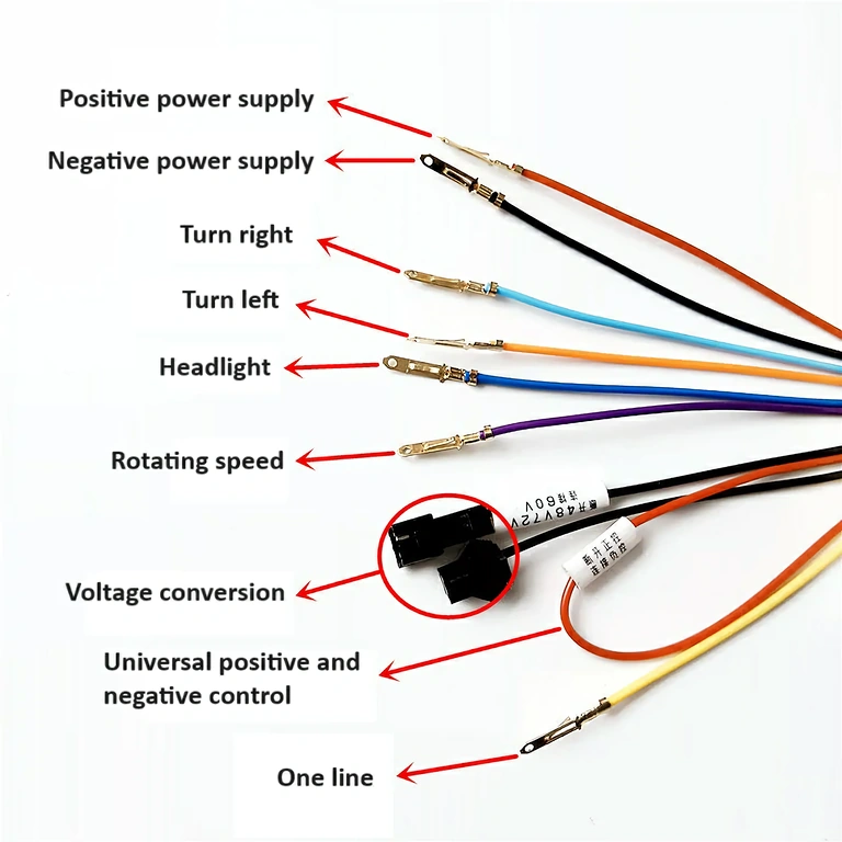 Display LCD con cavi di collegamento inclusi Connettori e fili per montaggio display su scooter